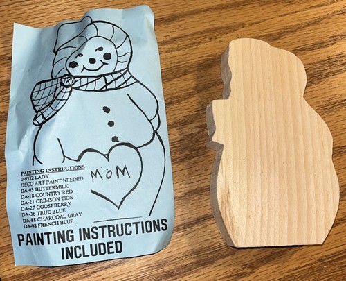 Unfinished wooden snowman - unfinished,