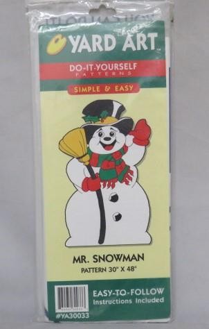 Yard art snowman wood - art, mr.